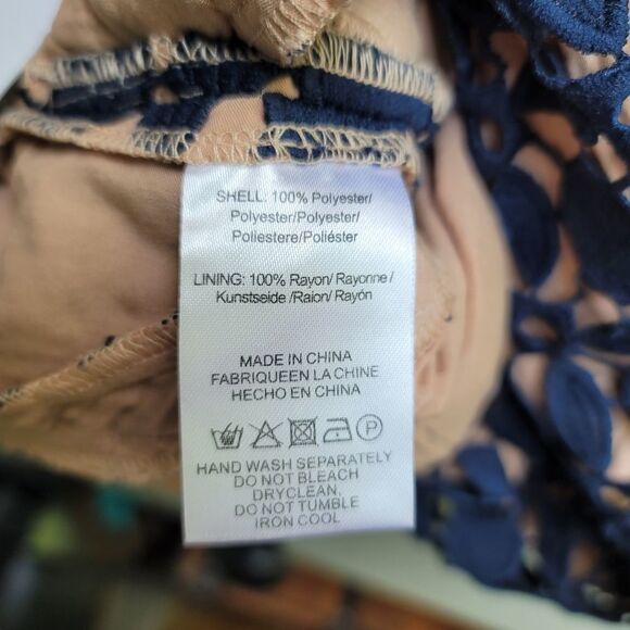 New Sau Lee navy lace fit & flare dress size 8 - Picture 6 of 8